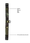 קולר עם רצועה צבע צבאי - Collar with Leash - Army Theme 6