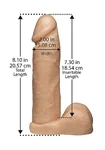 סטראפ און יוקרתי מסיליקון 20 ס״מ  Realistic Cock + Ultra Harness - 8" / 20 cm 4